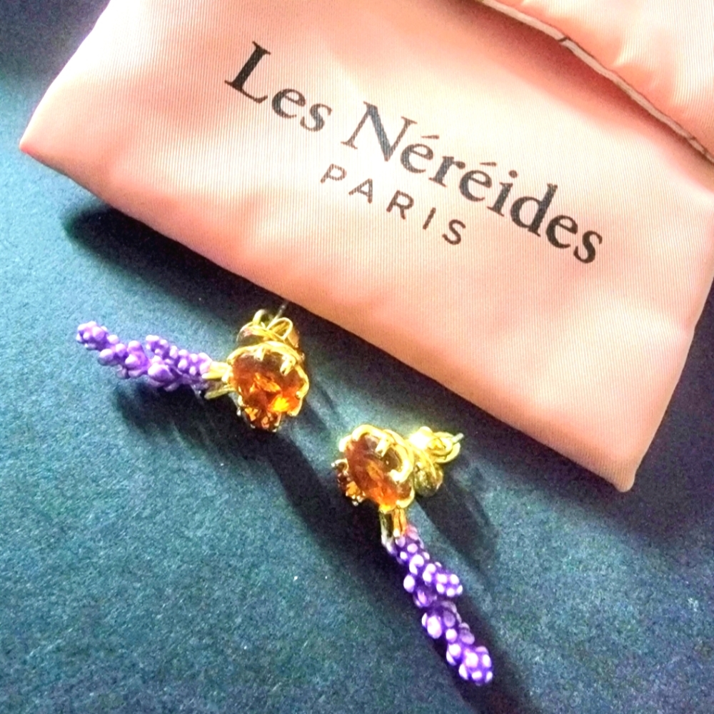 Les Nereides Paris Lavender Ear Rings